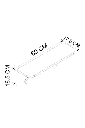 Petek Üstü Raf Kalorifer Peteği Rafı Duvar Rafı Uçan Raf Dresuar 60 Cm Barcelona Beyaz