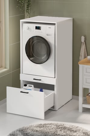 Çamaşır Makinesi Dolabı Kurutma Makinesi Dolabı Banyo Dolabı Yakamoz Beyaz