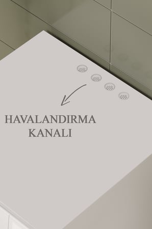 Çamaşır Makinesi Dolabı Kurutma Makinesi Dolabı Banyo Dolabı Yakamoz Beyaz