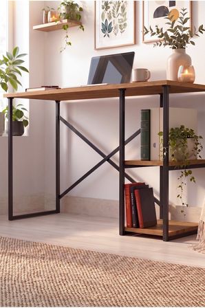 110x50 Cm 2 Raflı Çalışma Masası Bilgisayar Masası Ofis Masası Ders Masası Ümit Çam
