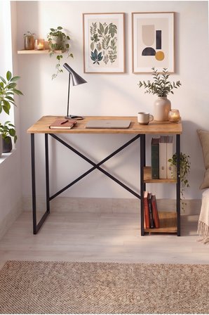 110x50 Cm 2 Raflı Çalışma Masası Bilgisayar Masası Ofis Masası Ders Masası Ümit Çam
