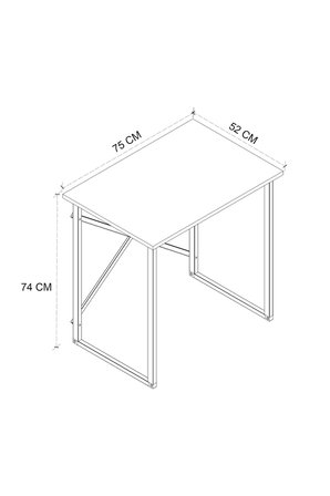 75x52 Cm Çalışma Masası Bilgisayar Masası Çocuk Çalışma Masası Ders Masası Nazım Çam