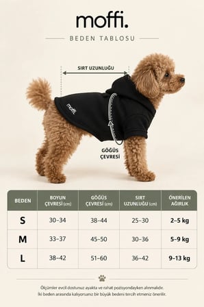 moffi Kapüşonlu Kedi Köpek Kıyafeti Sweatshirt Hoodie Evcil Hayvan Giysisi