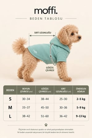 moffi Kapüşonlu Kedi Köpek Kıyafeti Sweatshirt Hoodie Evcil Hayvan Giysisi