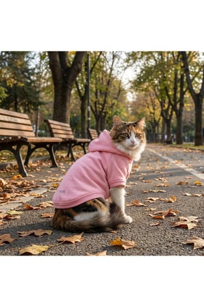 moffi Kapüşonlu Kedi Köpek Kıyafeti Sweatshirt Hoodie Evcil Hayvan Giysisi