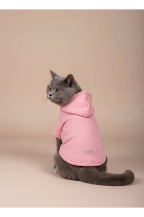 moffi Kapüşonlu Kedi Köpek Kıyafeti Sweatshirt Hoodie Evcil Hayvan Giysisi