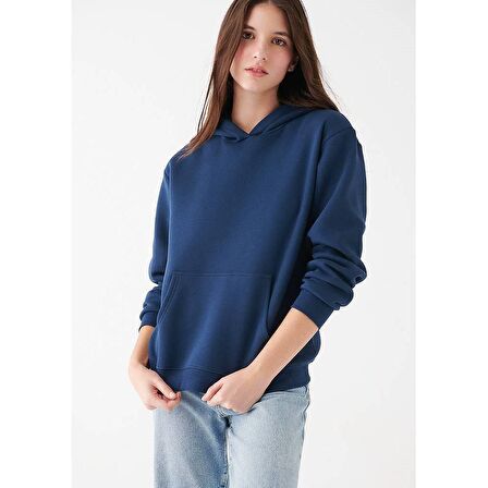 Mavi Kapüşonlu Lacivert Basic Sweatshirt 167299-70488