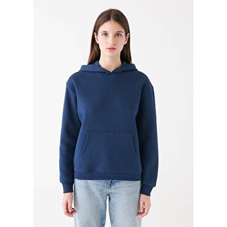 Mavi Kapüşonlu Lacivert Basic Sweatshirt 167299-70488