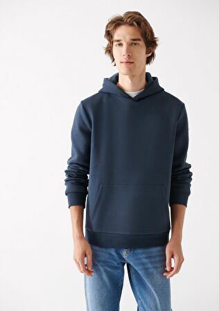 Mavi Kapüşonlu Lacivert Sweatshirt 0610937-70490