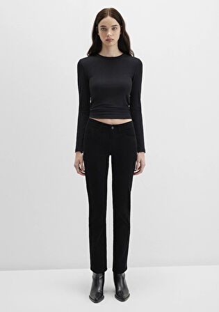 Mona Siyah Kadife Pantolon 1049782991