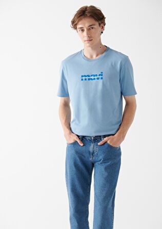 Mavi Logo Baskılı Mavi Tişört 0610943-70731