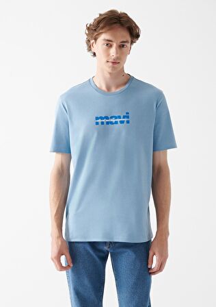 Mavi Logo Baskılı Mavi Tişört 0610943-70731