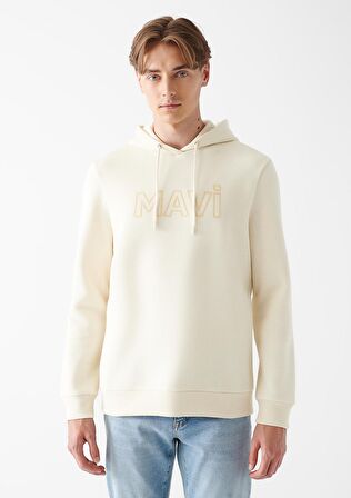 Mavi Logo Baskılı Bej Sweatshirt 0610941-70055