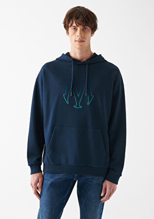 Mavi Logo Baskılı Lacivert Sweatshirt 0611024-34319