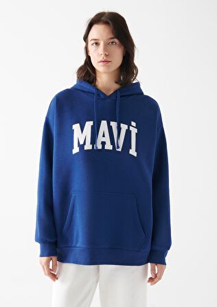 Mavi Logo Baskılı Mavi Sweatshirt 1600361-70722