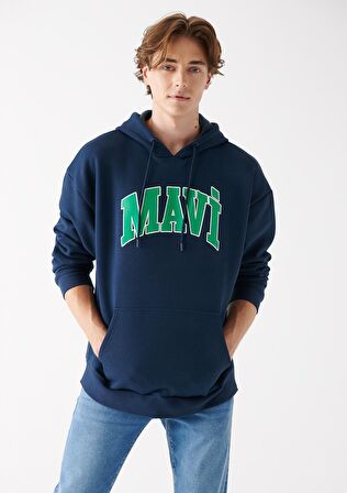Mavi Logo Baskılı Lacivert Sweatshirt 067149-29743