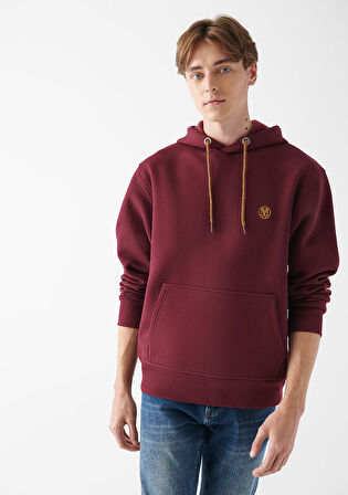 Mavi Kapüşonlu Bordo Sweatshirt 065809-70426