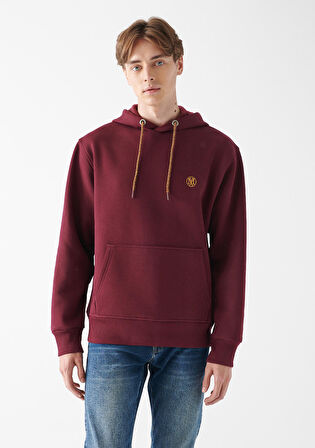 Mavi Kapüşonlu Bordo Sweatshirt 065809-70426