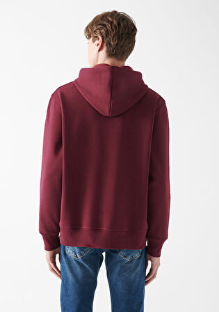 Mavi Kapüşonlu Bordo Sweatshirt 065809-70426