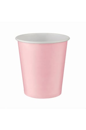 Dehaparty Pembe 8 Kişilik Parti Seti - Karton Tabak, Bardak ve Mısır Kutusu