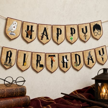 Harry Potter Happy Birthday Banner Çocuk Doğum Günü Parti Süsü Dekorasyonu