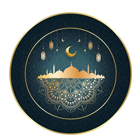 Karton Tabak Ramazan Desenli Süs 8 li