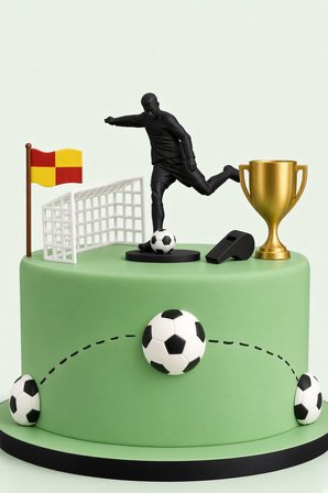 Pasta Üstü 3D Futbol Taraftar Model 8 Parça Pasta Süsü Doğum Günü Parti Futbol Dekor Figür Seti