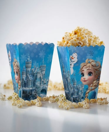 Frozen Kar Prensesi Mısır Kutusu 8li Çocuk Doğum Günü Parti Süsü Dekoru