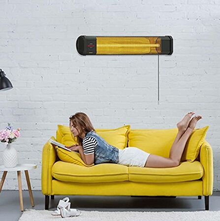 Mirkraft Effect-I 2000 W Termostatlı Dış Mekan Elektrikli Duvar Tipi Infrared Isıtıcı 20 m2