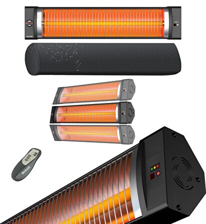 Mirkraft Eclipse 2200 W Termostatlı Dış Mekan Elektrikli Duvar Tipi Infrared Isıtıcı 