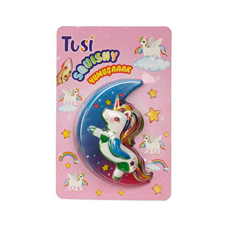 Squishy Ay Unicorn: Slow Rising Köpük Oyuncak! Kawaii Stres Giderici Figür