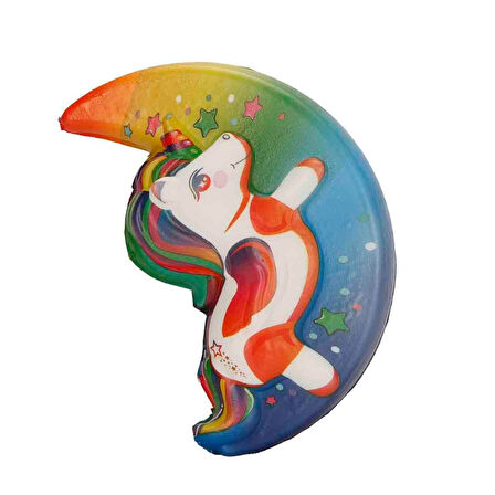 Squishy Ay Unicorn: Slow Rising Köpük Oyuncak! Kawaii Stres Giderici Figür
