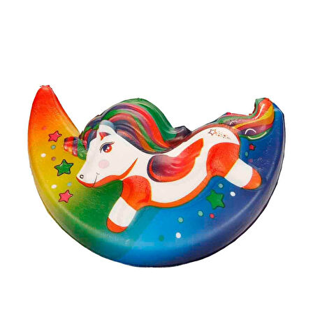 Squishy Ay Unicorn: Slow Rising Köpük Oyuncak! Kawaii Stres Giderici Figür