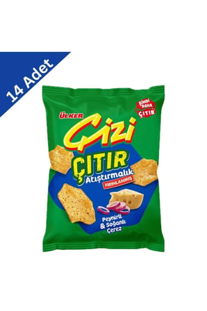 Ülker Çizi Çıtır Peynir ve Soğanlı Kraker 50 gr x 14 Adet