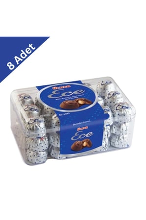 Ülker Ece Fındıklı Çikolata 455 g x 8 Adet - En Ekonomik Dev Paket