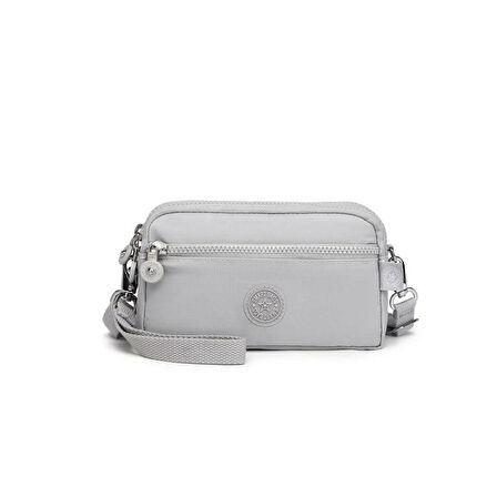 Smart Bags Krinkıl Kumaş Su Geçirmez Mini Boy Postacı Çantası BC 1112 - Açık Gri