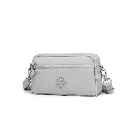 Smart Bags Krinkıl Kumaş Su Geçirmez Mini Boy Postacı Çantası BC 1112 - Açık Gri