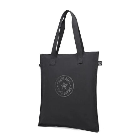 Smart Bags Büyük Boy Krinkıl Kumaş Omuz Çantası BC 3076 - Siyah