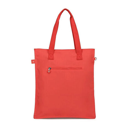 Smart Bags Büyük Boy Krinkıl Kumaş Omuz Çantası BC 3076 - Nar