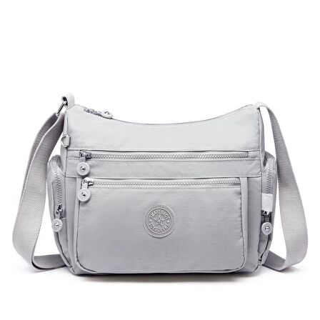 Smart Bags Kadın Postacı Çantası Krinkıl Kumaş 1115 A.Gri