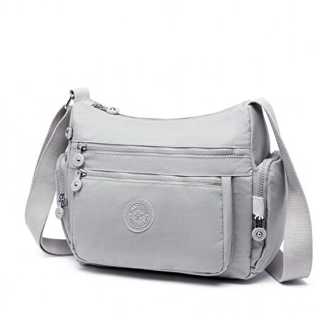 Smart Bags Kadın Postacı Çantası Krinkıl Kumaş 1115 A.Gri