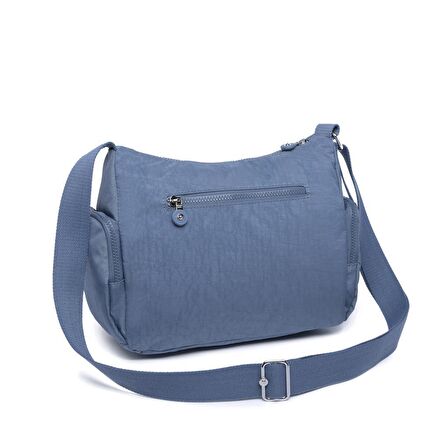 Smart Bags Kadın Postacı Çantası Krinkıl Kumaş 1115 Jeans Mavi