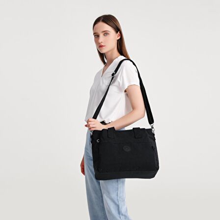 Smart Bags Omuz Askılı Kadın Çantası Krinkıl Kumaş 3110