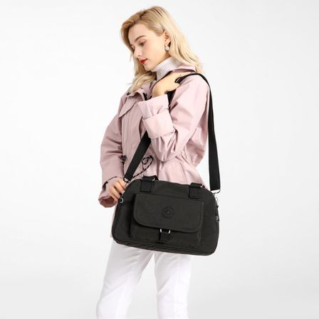 Krinkıl Kumaş Kadın Omuz Çantası Smart Bags 1122 Kiremit