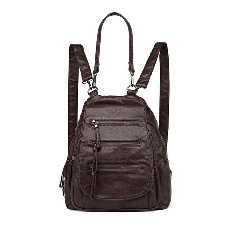 Yıkama Deri Orta Boy Kadın Sırt Çantası 21-K Barcelona 1685