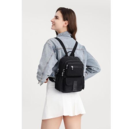 Smart Bags Kadın Sırt Çantası Küçük Boy Krinkıl Kumaş 3168