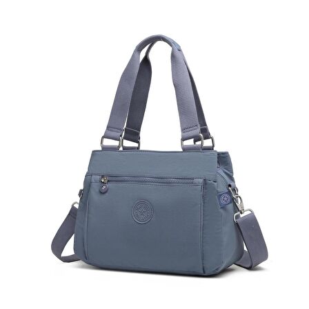 Krinkıl Kumaş Kadın Omuz Çantası Smart Bags 1125 J.Mavi