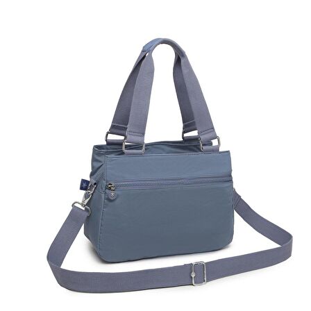 Krinkıl Kumaş Kadın Omuz Çantası Smart Bags 1125 J.Mavi