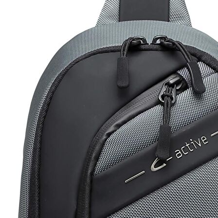 C-Active Erkek Bodybag Omuz Çantası Orta Boy Oxford Kumaş 8677