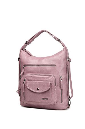 Yıkama Deri Hem Sırt Hem Omuz Kadın Çantası 21-k Barcelona 1580